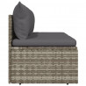 2-osobowa sofa ogrodowa z poduszkami, szara, polirattan
