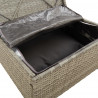 2-osobowa sofa ogrodowa z poduszkami, szara, polirattan
