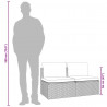 2-osobowa sofa ogrodowa z poduszkami, szara, polirattan