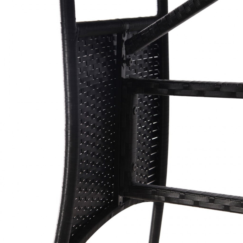 Stół ogrodowy, czarny, 170x80x74 cm, polirattan