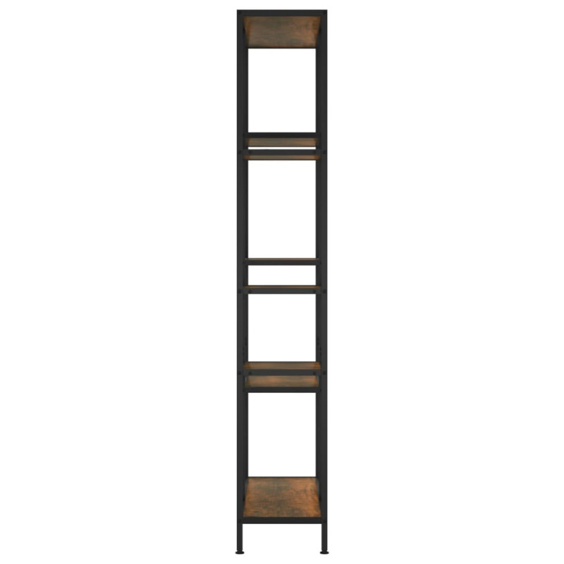 Regał na książki, 80x30x180 cm, stal i materiał drewnopochodny