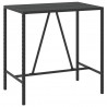 5-cz. zestaw mebli barowych z poduszkami, czarny polirattan