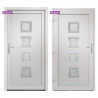 Drzwi wejściowe, białe, 98x208 cm, PVC