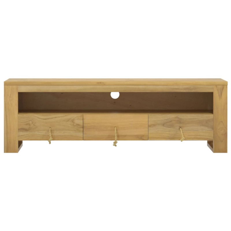 Szafka telewizyjna, 110x30x35 cm, lite drewno tekowe