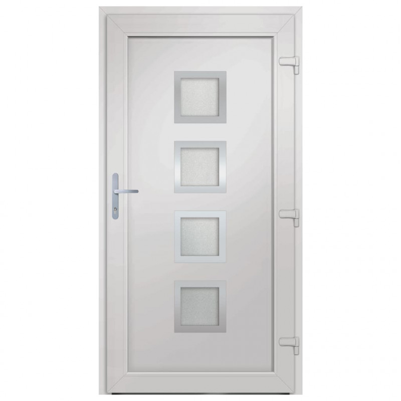 Drzwi wejściowe, antracytowe, 98x200 cm, PVC