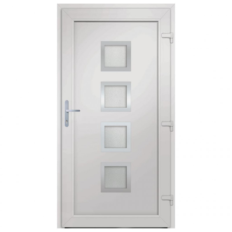 Drzwi wejściowe, antracytowe, 98x208 cm, PVC