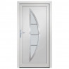 Drzwi wejściowe, białe, 98x208 cm, PVC