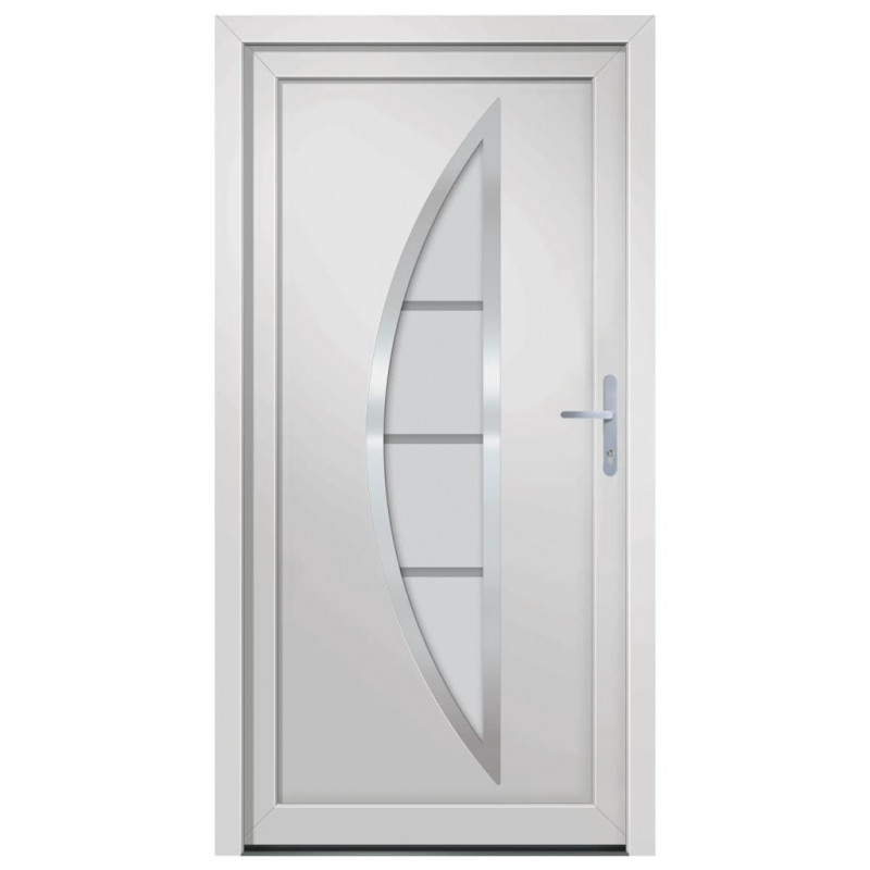 Drzwi wejściowe, białe, 98x200 cm, PVC