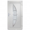 Drzwi wejściowe, białe, 98x208 cm, PVC