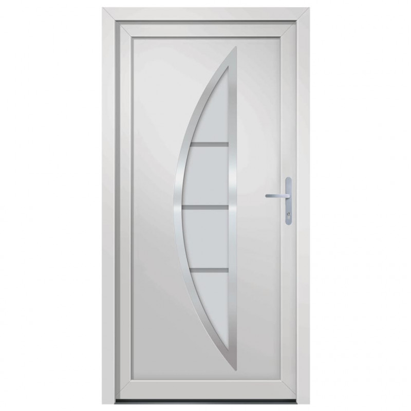 Drzwi wejściowe, białe, 108x208 cm, PVC