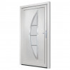 Drzwi wejściowe, białe, 108x208 cm, PVC