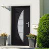 Drzwi wejściowe, antracytowe, 98x208 cm, PVC