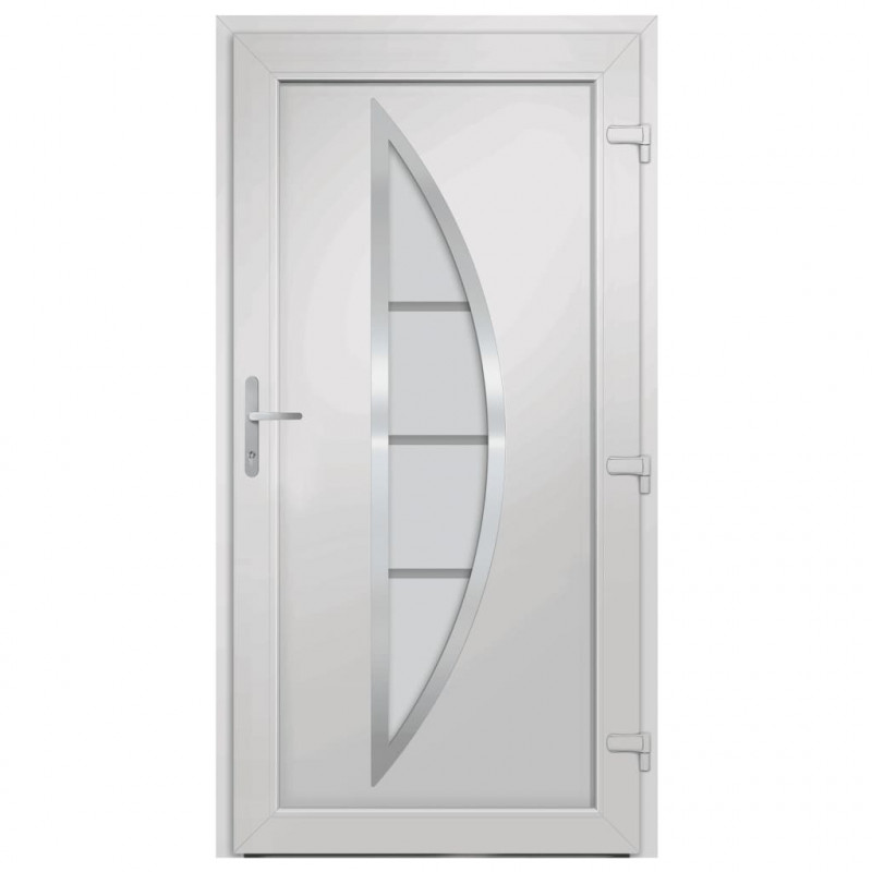 Drzwi wejściowe, antracytowe, 108x208 cm, PVC