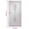 Drzwi wejściowe, białe, 98x200 cm, PVC