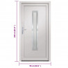 Drzwi wejściowe, białe, 98x208 cm, PVC