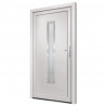Drzwi wejściowe, białe, 98x200 cm, PVC