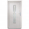 Drzwi wejściowe, białe, 98x208 cm, PVC