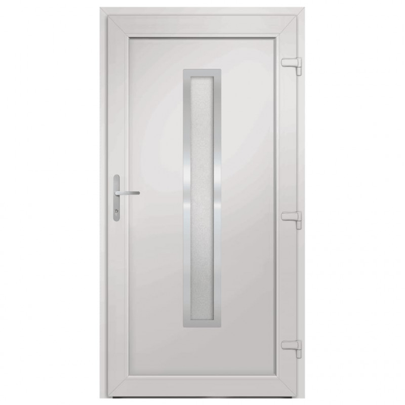 Drzwi wejściowe, antracytowe, 88x200 cm, PVC