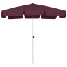 Parasol plażowy, bordowy, 200x125 cm