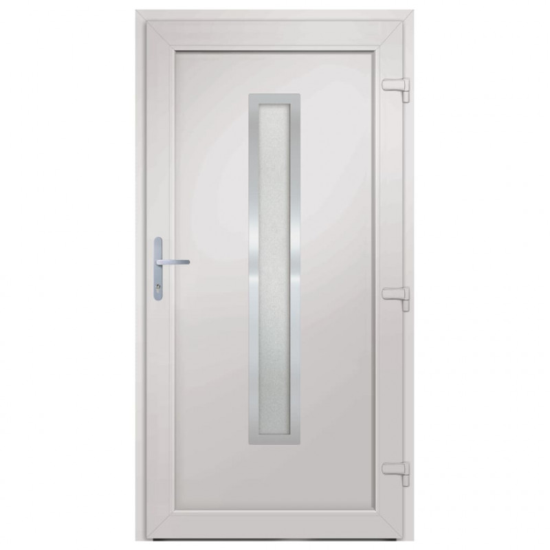 Drzwi wejściowe, antracytowe, 108x208 cm, PVC