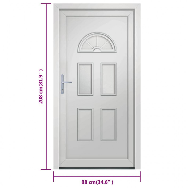 Drzwi zewnętrzne, białe, 88x208 cm, PVC