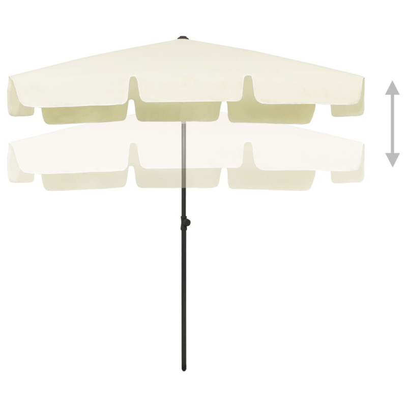 Parasol plażowy, piaskowy żółty, 200x125 cm