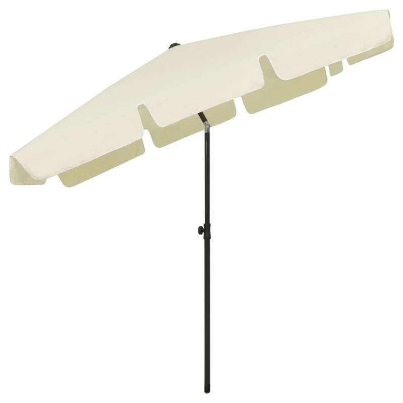 Parasol plażowy, piaskowy żółty, 200x125 cm