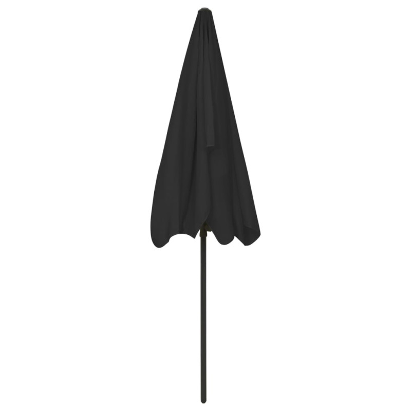 Parasol plażowy, czarny, 200x125 cm