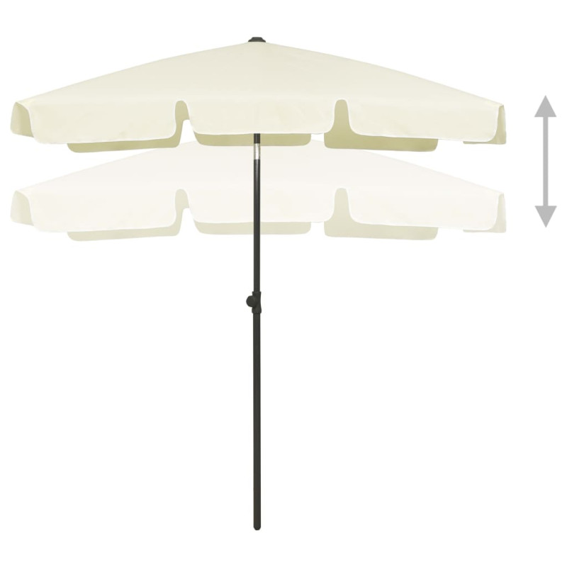 Parasol plażowy, piaskowy żółty, 180x120 cm