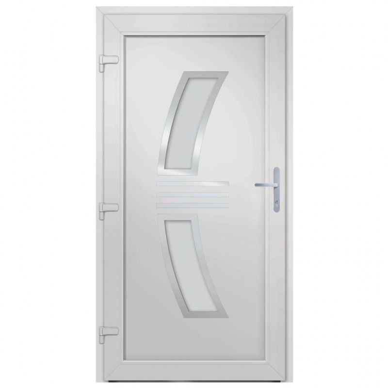Drzwi wejściowe, antracytowe, 98x208 cm, PVC