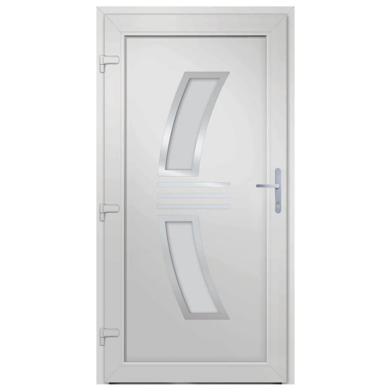 Drzwi wejściowe, antracytowe, 108x208 cm, PVC