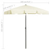 Parasol plażowy, piaskowy żółty, 180x120 cm