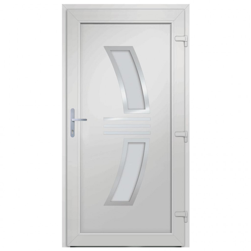 Drzwi wejściowe, antracytowe, 98x208 cm, PVC