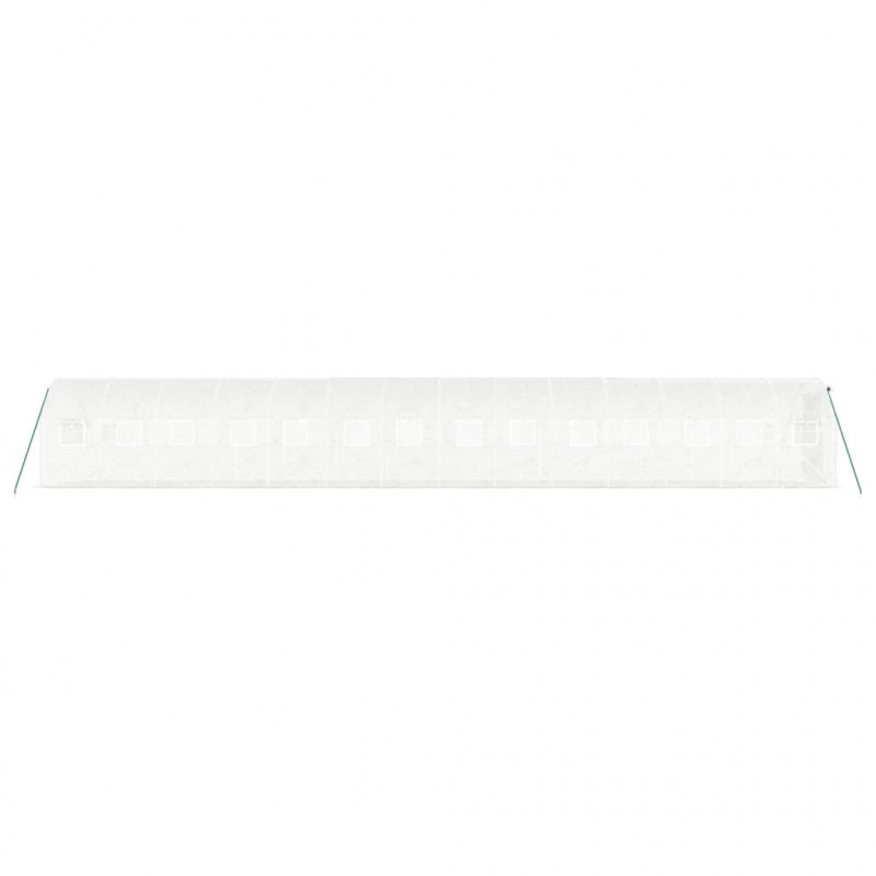 Szklarnia ze stalową ramą, biała, 28 m², 14x2x2 m