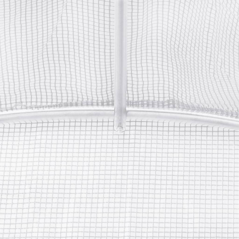 Szklarnia ze stalową ramą, biała, 36 m², 18x2x2 m