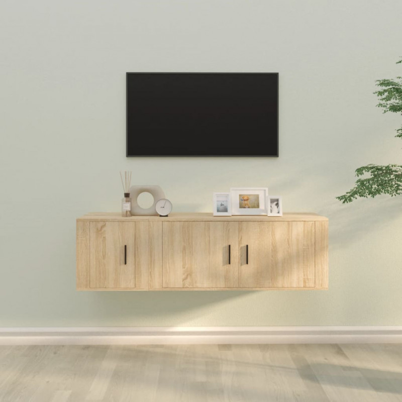 Zestaw 2 szafek TV, dąb sonoma, materiał drewnopochodny