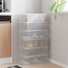 Plastikowe pojemniki do przechowywania, 6 szt, 10L, sztaplowane