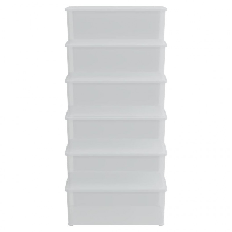 Plastikowe pojemniki do przechowywania, 6 szt, 10L, sztaplowane