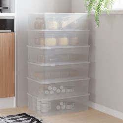 Plastikowe pojemniki do przechowywania, 6 szt, 25L, sztaplowane