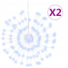 Ozdoby świąteczne, 140 lampek LED, 2 szt., zimna biel, 17 cm