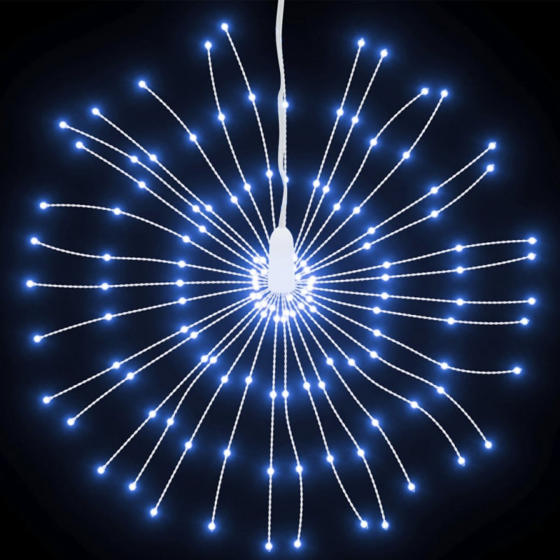 Ozdoby świąteczne, 140 lampek LED, 2 szt., zimna biel, 17 cm