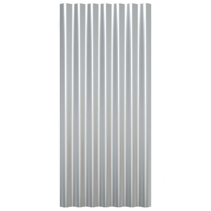Panele dachowe, 12 szt., stal ocynkowana, 80x36 cm