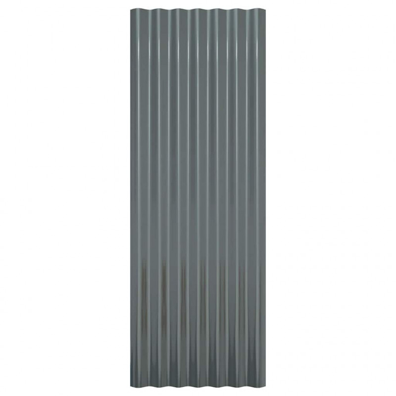 Panele dachowe, 12 szt., stal ocynkowana, 100x36 cm