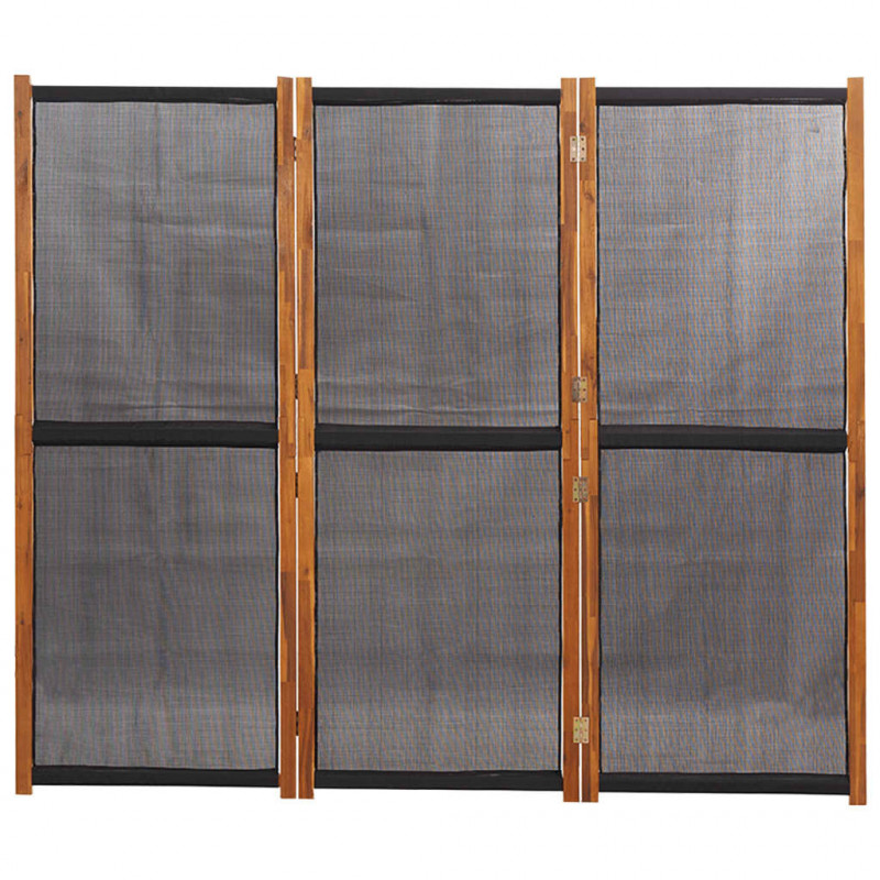 Parawan 3-panelowy, czarny, 210 x 180 cm