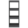 Regał na książki/przegroda, szary, 40x30x103,5 cm, sosnowy