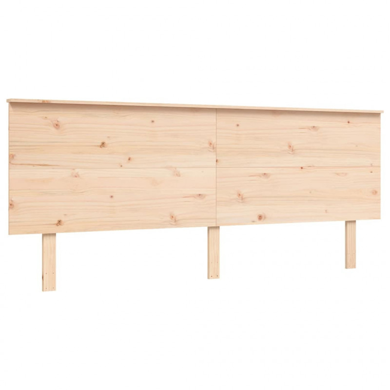 Rama łóżka z wezgłowiem, lite drewno