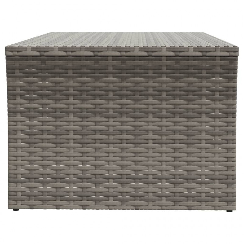 Stolik kawowy, szary, 100x50x40 cm, polirattan