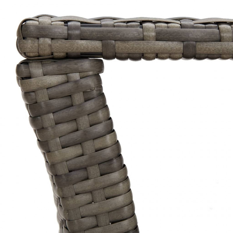 Stolik kawowy, szary, 100x50x40 cm, polirattan