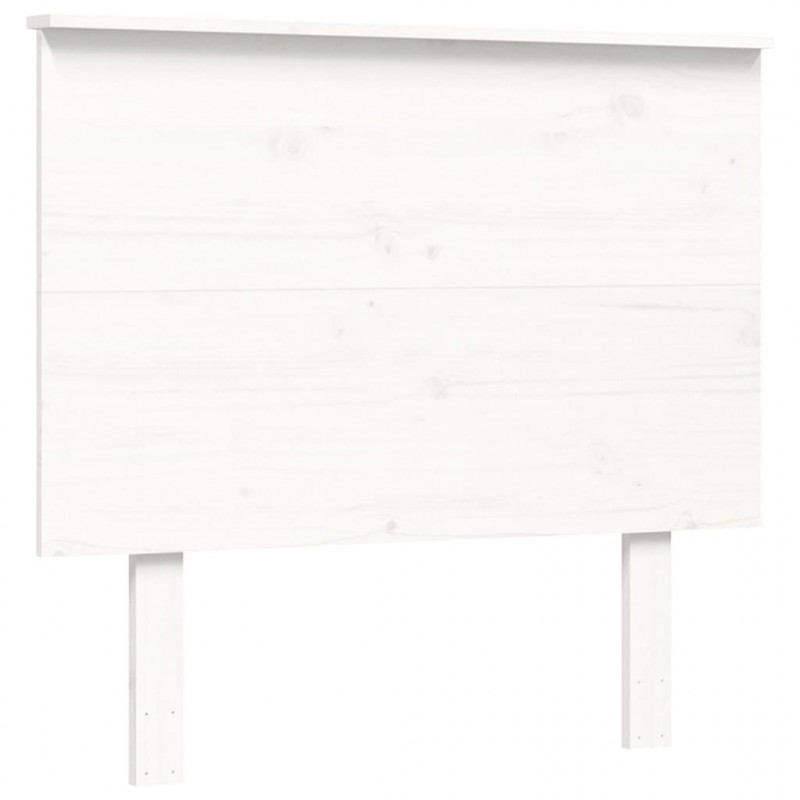 Łóżko dla seniora, z wezgłowiem, białe, 90x200 cm, lite drewno