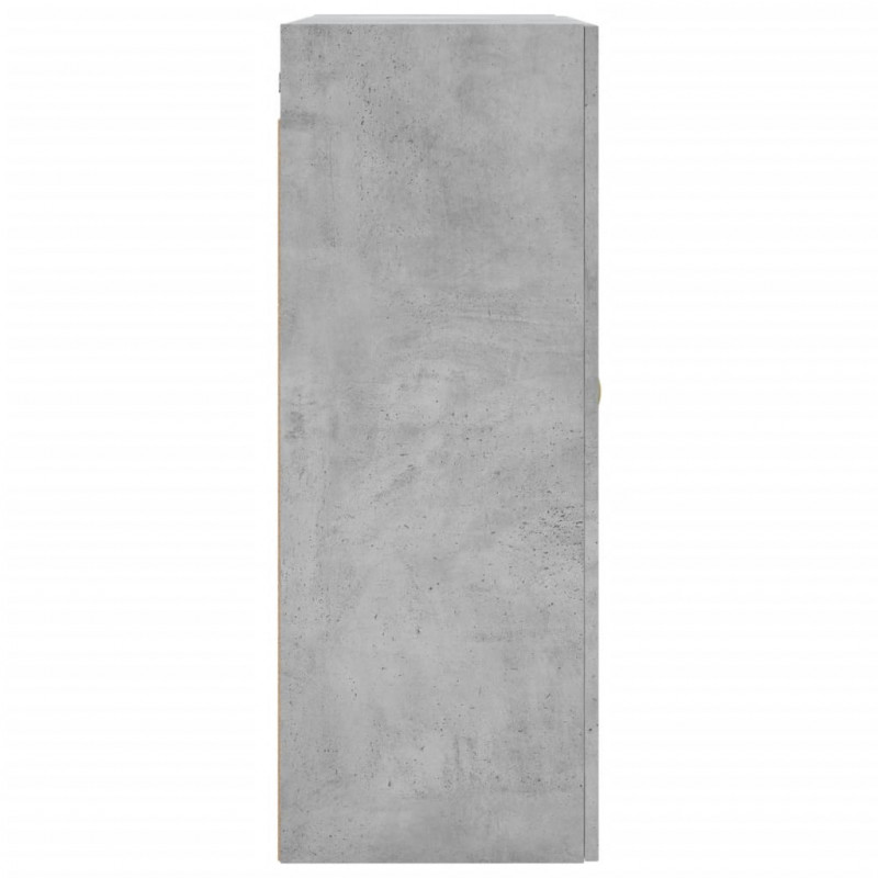 Szafki wiszące, szarość betonu, 2 szt., 69,5x34x90 cm